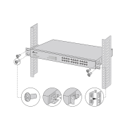 RACKMOUNT KIT-19 19 İnç Switchler İçin Montaj Kiti